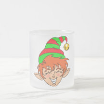 Smiling Christmas Elf Mugs