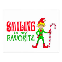Smiling Christmas Elf Postcard