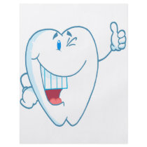 Smiling Clean Tooth Cartoon Character Thumbs Up.ai Flyers