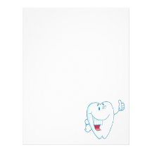 Smiling Clean Tooth Cartoon Character Thumbs Up.ai Custom Letterhead