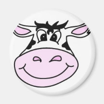 Smiling Cow Refrigerator Magnet