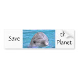 Smiling Dolphin - Save the Planet Bumper Stickers