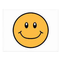 Smiling Face Postcard Orange 0001