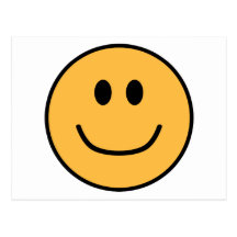 Smiling Face Postcard Orange 0002