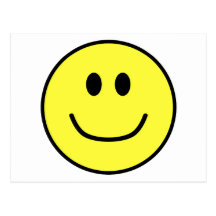 Smiling Face Postcard Yellow 0002