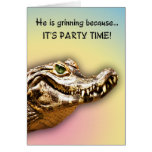 Smiling gator Party Invitation Cards