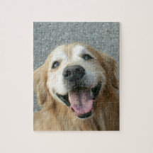 Smiling Golden Retriever Jigsaw Puzzle