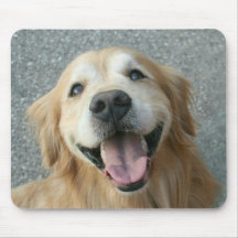 Smiling Golden Retriever Mousepad