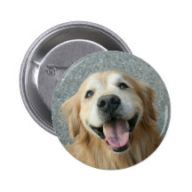 Smiling Golden Retriever Pins