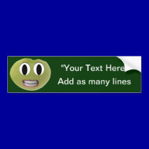 Smiling Happy Lima Bean Custom Bumper Sticker bumper stickers