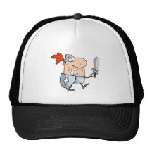 Smiling-knight-with-sword Trucker Hat