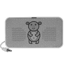 Smiling Koala on paw pattern Laptop Speaker