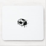 Smiling Ladybug  Black and White Mini - Mousepads