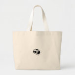Smiling Ladybug  Black and White Mini - Tote Bags