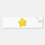 Smiling Little Star Cartoon Character Bumper Stickers