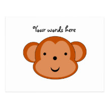 Smiling monkey postcard
