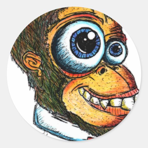 Smiling Monkey Stickers