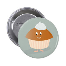 Smiling muffin button