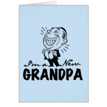 Smiling New Grandpa T-shirts and Gifts Greeting Cards