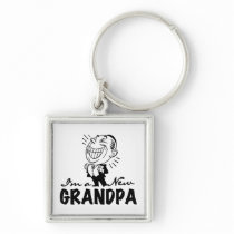 Smiling New Grandpa T-shirts and Gifts Key Chain