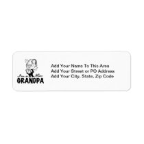 Smiling New Grandpa T-shirts and Gifts Return Address Label