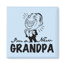 Smiling New Grandpa T-shirts and Gifts Refrigerator Magnet
