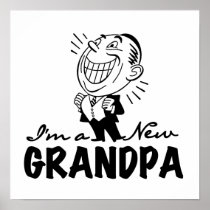 Smiling New Grandpa T-shirts and Gifts Posters