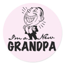 Smiling New Grandpa T-shirts and Gifts Sticker