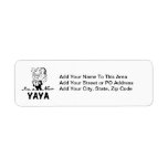 Smiling New Yaya Tshirts and Gifts Return Address Label
