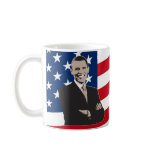 Smiling Patriotic Barack Obama Pop Art Mugs
