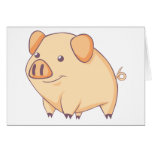 Smiling Pig Greeting Card