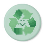 Smiling Recycle Symbol Magnet
