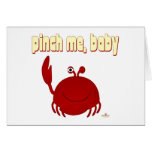 Smiling Red Crab Pinch Me Baby Greeting Cards