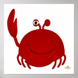 Smiling Red Crab Print