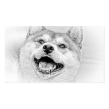 Smiling Shiba Inu dog Business Card Template