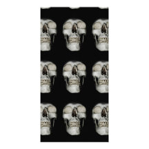 Smiling Skull emerging pattern Picture Card