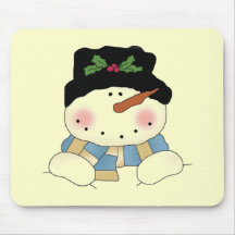 Smiling  Snowman Tshirts and Gifts Mouse Pad