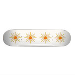 Smiling Summer Sun. Yellow and Orange. Skate Deck