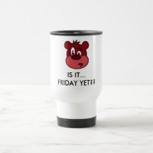 smiling teddy travel mug