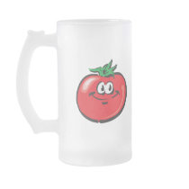 smiling tomato face coffee mug