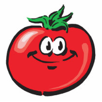 smiling tomato face cut outs