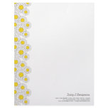 Smiling White Daisies Personalizable Letterhead