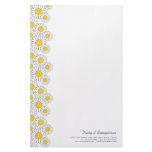 Smiling White Daisies Personalizable Stationery