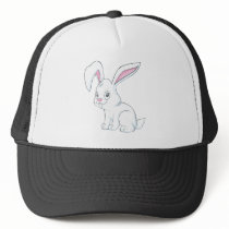 Smiling White Rabbit Trucker Hat