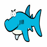 smirking shark cartoon photo cutouts