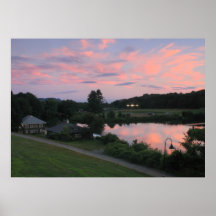 Smith College Paradise Pond Mill River Sunset Poster