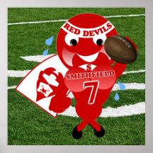Smithfield Red Devils Football Poster