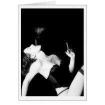 Smoke and Seduction - Self Portrait Greeting Cards