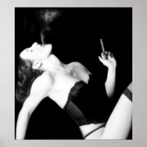 Smoke and Seduction - Self Portrait Poster