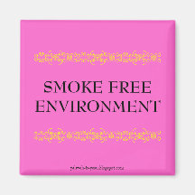 SMOKE FREE ENVIRONMENT FRIDGE MAGNETS